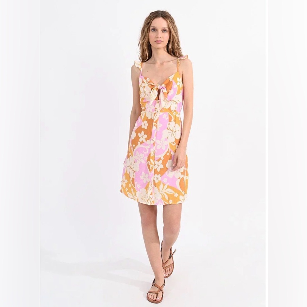 NEW Floral Pink and Orange Dress